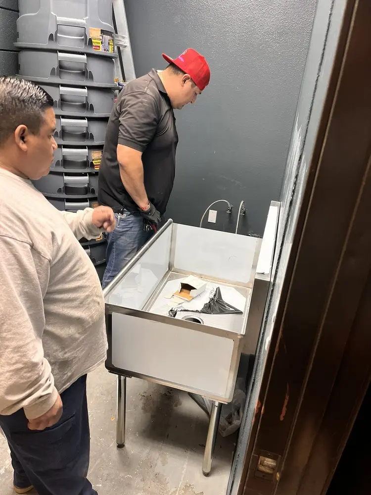 Commercial plumbing and sink installation in East Bridgeport